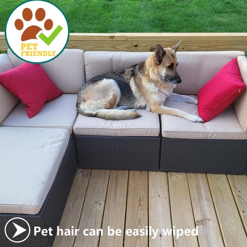 Fundas de Cojín de Patio 24x24x4 Impermeable Exterior Funda de Cojín Repuesto 4Pa... - Imagen 5 de 8