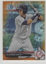 2017 Bowman Chrome Prospects Orange Shimmer Refractor 3/25 Wilkerman Garcia 2r7