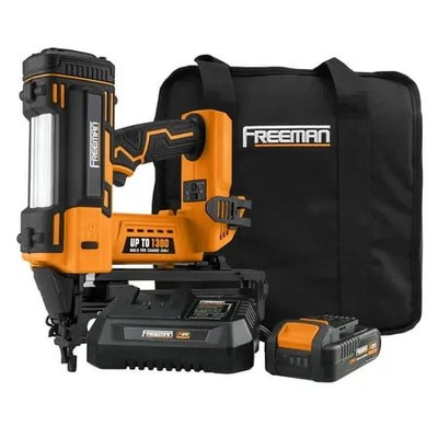 Freeman PE20VFN64 20 Volt Cordless 16-Gauge 2-1/2  Straight Finish Nailer Kit