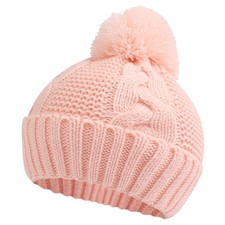 Winter Knit Baby Hat Twist Warm Beanie Boys Girls Infant Toddler Pompom Cap