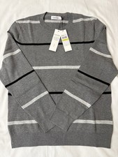 89.5 Calvin Klein Men's Cotton Crewneck Sweater Grey Size M