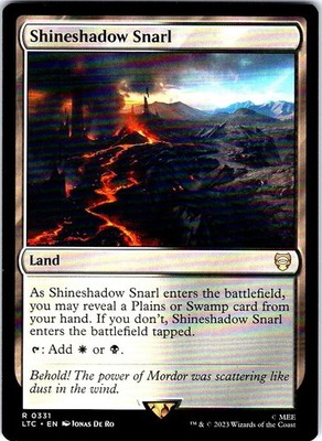 Shineshadow Snarl The Lord of the Rings Magic: The Gathering NM