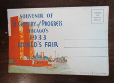 1933 - Chicago World's Fair - Souvenir of a Century of Progress Postcard Booklet