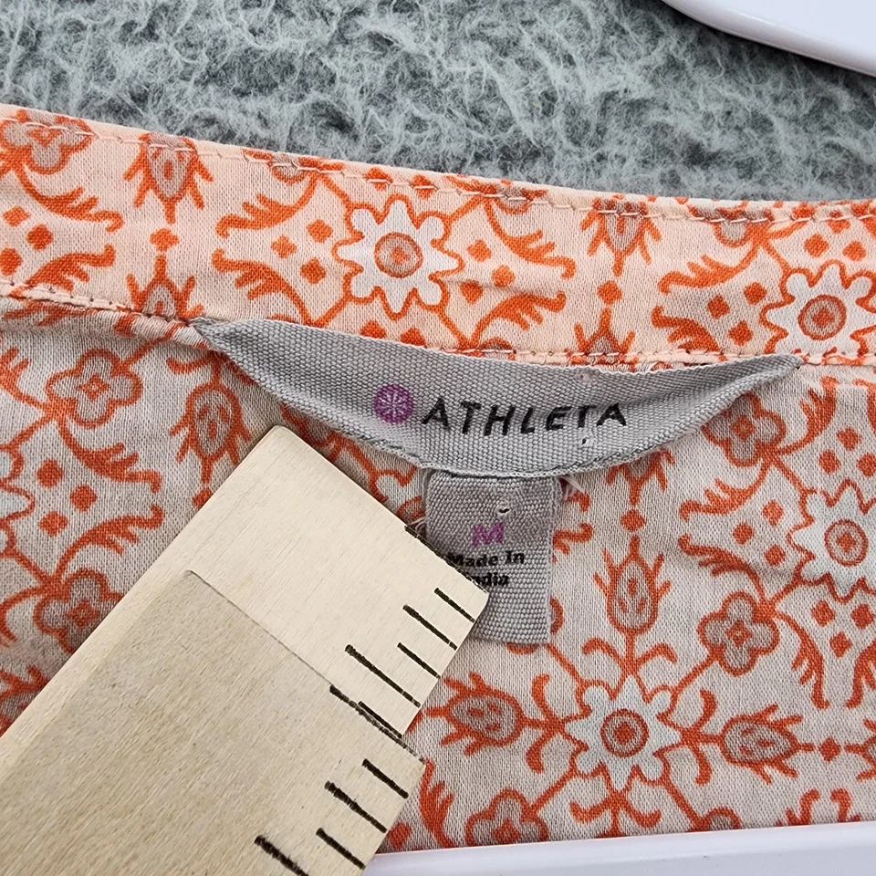Top túnica Athleta para mujer mediano boho playa cubierta geométrica mezcla de algodón Foto 2 de 4