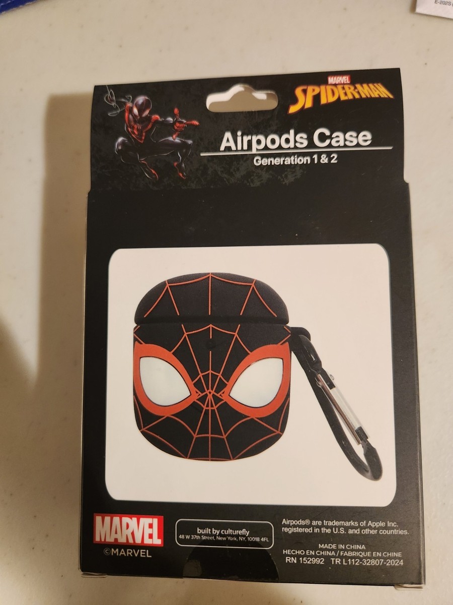 Culturefly Marvel SPIDER-MAN AirPods Case with Carabineer