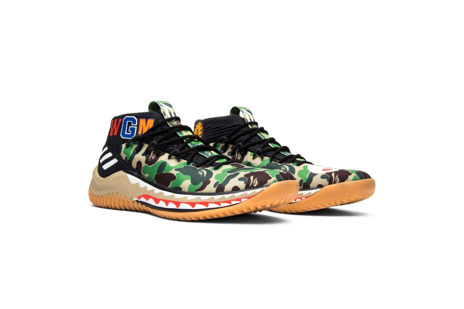 A Bathing Ape × adidas Dame 4 Pack Green AP9974 Men's Size image 3