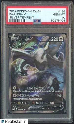 2022 Pokemon SWSH Silver Tempest #186 FA Lugia V PSA 10 GEM MINT
