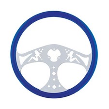 United Pacific 88240 Steering Wheel   Blue, With Chrome Spokes, "Lady"