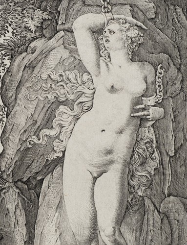 H. GOLTZIUS (1558-1617), Andromeda und Perseus, 1583, Kupferstich Barock - Picture 3 of 5