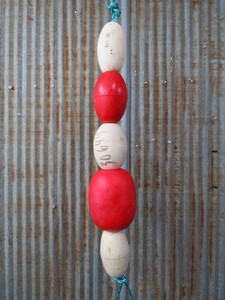 5 Old Fish Net Floats 27 Inches Long Fishing Buoys Bouys Tiki Hut Bar -(SF601)