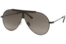 Jimmy Choo Eddy/S 807HA Sunglasses Women's Black/Grey Lenses Fashion Pilot 66mm