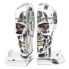 Image of Nemesis Now T-800 Terminator 2 Bookends, Sci-Fi Bookcase Decor, Hand-Painted ...