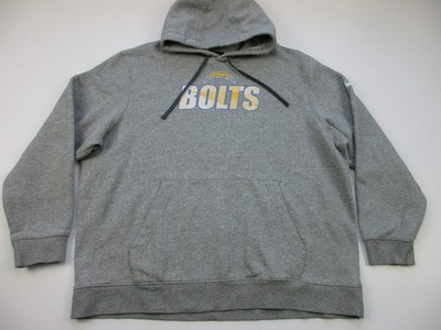 Mens XXL Los Angeles Chargers Nike Hoodie BOLTS sweatshirt gray pullover MINT