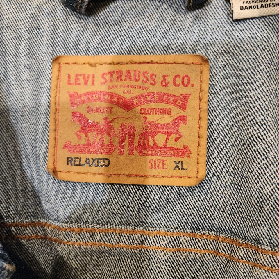 Chaqueta de camionero Levi's XL azul denim para hombre Foto 2 de 2