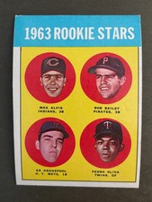 1963 Topps #228 Rookie Stars (Tony Oliva (HOF), Alvis, Bailey, Kranepool))