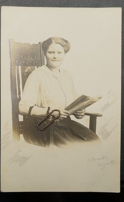 Photo Portrait Woman Court Signature Photographer Woman Eisenach 1918 Book Studio Card Postcard