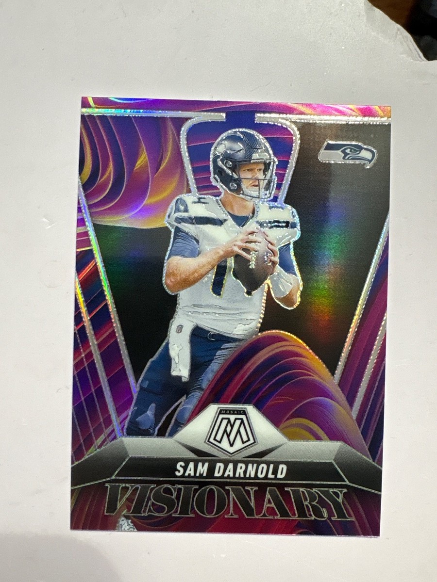 2025 Panini Mosaic Visionary Sam Darnold SSP Case Hit Seattle