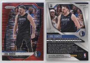 2024-25 Panini Prizm Red Pulsar Prizm /75 Luka Doncic #89