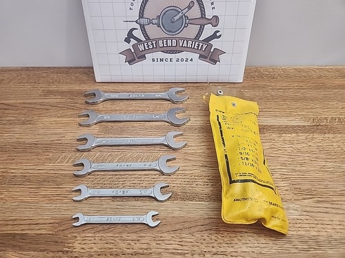 Vintage Sears 9-4386 - 6 Piece Open-End Wrench Set SAE - BF Japan - In Pouch