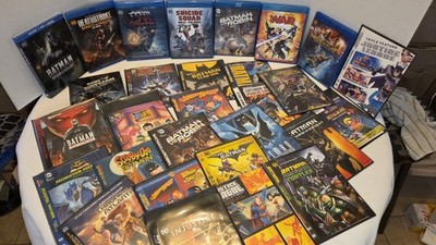 Huge DC Movie Lot Bundle Blu-Ray DVD Cartoon Batman Superman Teen Titans