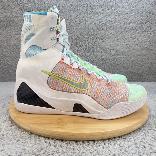 Nike Kobe 9 Elite What The Shoes Mens Size 10 Multicolor Basketball High Top NBA - Picture 3 of 11