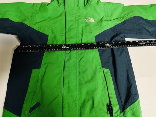 North Face Jacket Youth Small (7-8) Green HyVent Hooded Jacket Softshell Read - Picture 14 of 15