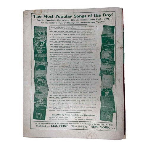 1912 Take Me To The Cabaret Large Sheet Music Will Dillon - 第 6/6 張圖片