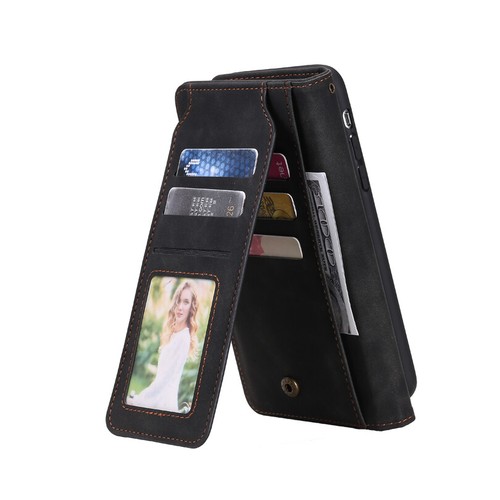 For iPhone 16e/15/14/13/12/11 XR SE 8 Multi Card Wallet Case Leather Flip Cover - Picture 16 of 37