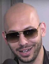 Andrew Tate's High-Quality Stylish Grey Lens Sunglasses with Gold Frame New