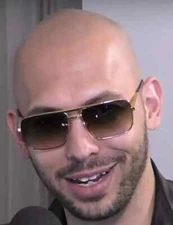 Andrew Tate's High-Quality Stylish Grey Lens Sunglasses with Gold Frame New