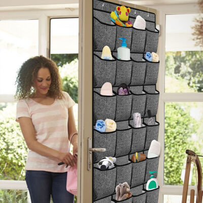 24Pocket Hanging Shoe Holder Storage Box Over Door Rack Hanger