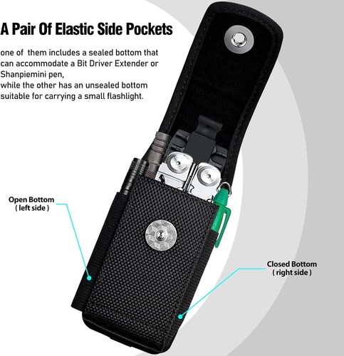 Multitool Sheath Compatible Leatherman EDC Belt Organizer Tool Holster Pouch NEW - Picture 6 of 12