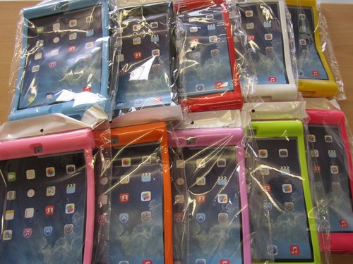Red Maximum Protection Shockproof Rubber Dropproof Skin Case 4 APPLE iPad Air - 第 4/4 張圖片