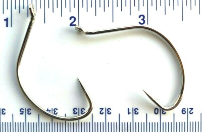 100 GT 2X Nickel Wide Gap Hollow Point Kahle Fish Hooks size 4/0 - kahle hooks