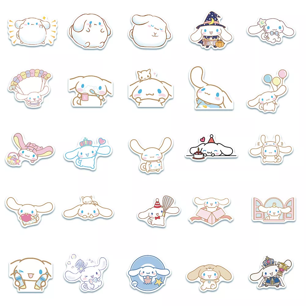 50pcs Cinnamoroll 1 Puppy Sanrio Decal Stickers Laptop Phone Bottle  Skateboard