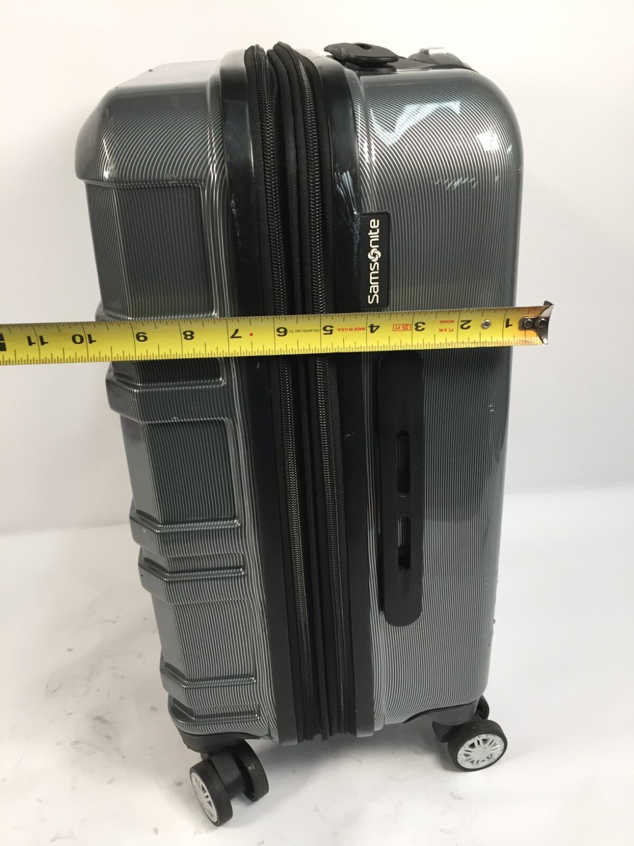 サムソナイト(polygon)ダークグレー Samsonite Gray Rolling Handle Travel Luggage Suitcase | eBay