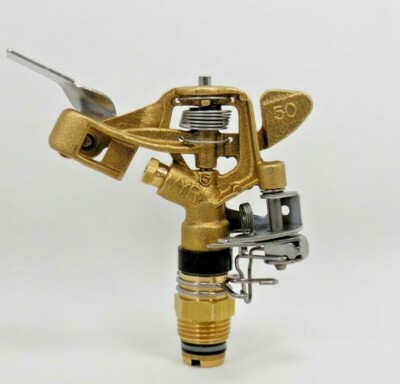 1 NEW VYRSA #50S 1/2'' BRASS IMPACT SPRINKLER- FAST POWERFUL STRONG ROTATION 