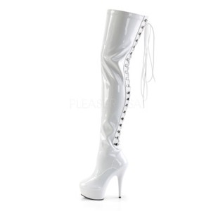 white thigh high boots size 11