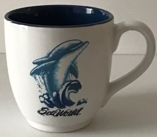 SeaWorld Dolphin Splash Übergröße Kaffeebecher 18 Unzen Sammeltasse groß 4,5" Geschenk