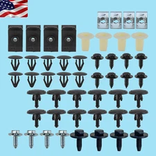 50Pcs Under Engine Cover Clips Underbody Mudguard Shield Screws Fasteners Rivets
