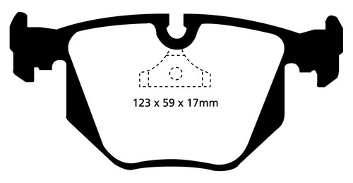 NEW EBC REDSTUFF FRONT AND REAR BRAKE PADS KIT PERFORMANCE PADS PADKIT1746 - Picture 3 of 6