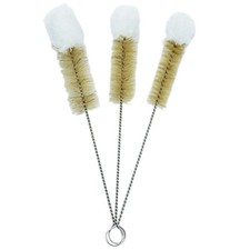Stainless Steel Multi-purpose Cleaning Soft Tip Brushes Set of 3 