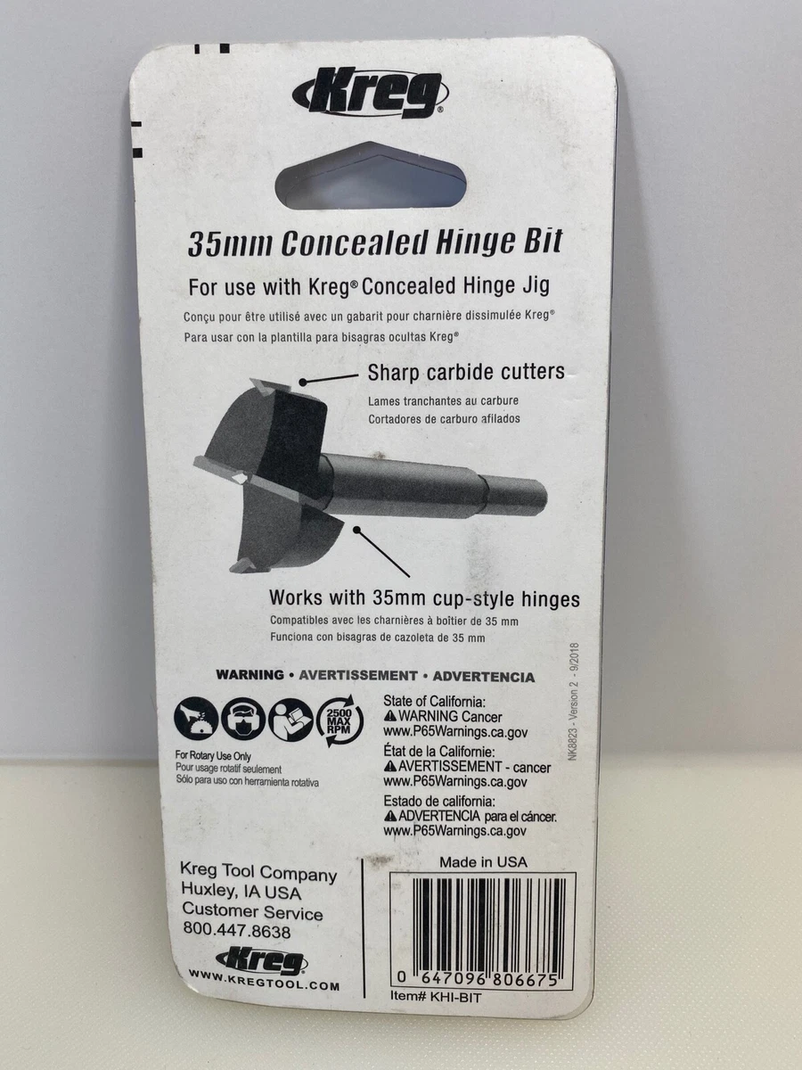 Kreg 35mm cheap forstner bit