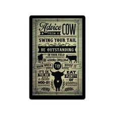 Advice From A Cow 12 X 8 Inch Metal Sign Barn Western Farmhouse Décor Country