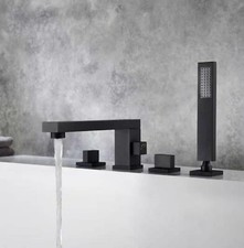 Kelelife bath Taps Faucet  Matte Black Bath Bathtub Mixer Tap with Handheld