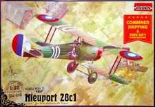 Roden 616 - 1/32 - Nieuport 28C1 French fighter-biplane WWI plastic model kit