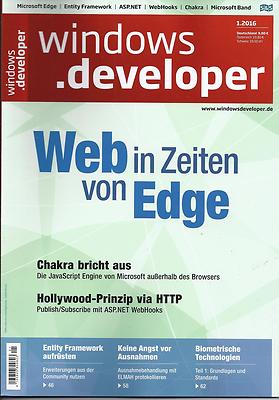windows developer 1.2016 ,Web in Zeiten von Edge, ungelesen 1A abs. TOP 