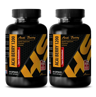 weight loss pills - ACAI BERRY 1200mg - carb blocker 2 Bottle 120 Capsules