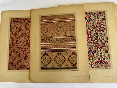 SOIERIES MAROCAINES ~ 50 color plates ~ MOROCCAN SILK, Paris, 1920, rare - Picture 4 of 24