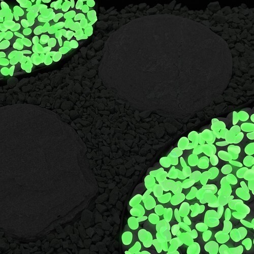 Guijarros que brillan en la oscuridad 500 unidades solar jardín camino flores cama patios rocas - Imagen 5 de 8